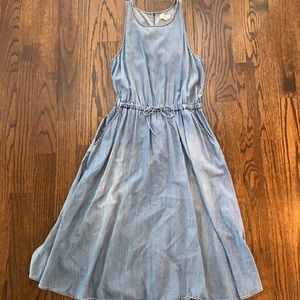 Lou & Grey Soft Chambray Dress - Back Cutout & Pockets! - Sz Large